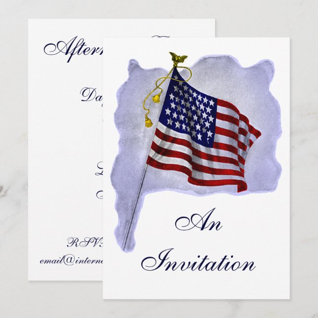 Cartes d'invitation personnalisées pour fête avec  (Devant / Derrière)