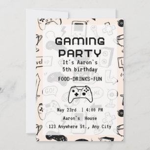 Cartes d'invitation personnalisées pour soirée de 