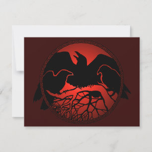 Cartes d'invitation personnalisées Raven Art avec
