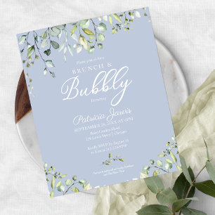 Cartes d'invitation petit-déjeuner et bulles dans