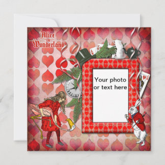 Cartes d'invitation photo Alice in Wonderland