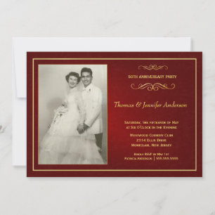 Cartes d'invitation photo pour anniversaire de mar