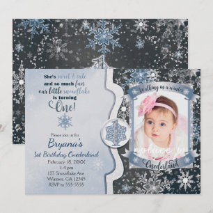 Cartes d'invitation photo pour le 1er anniversaire