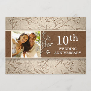 Cartes d'invitation photo pour les 10 ans de maria