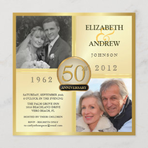 Cartes d'invitation photo pour les 50 ans de maria