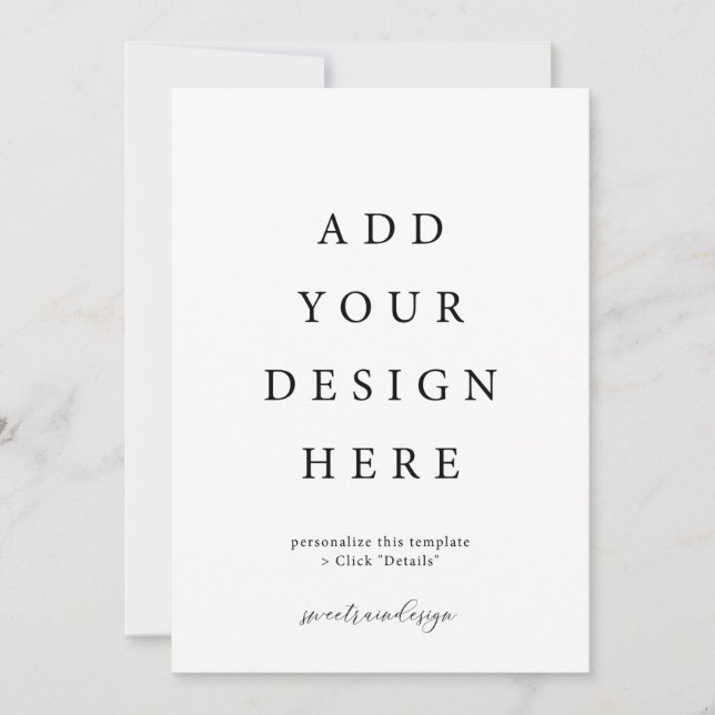 Cartes d'invitation plates 5x7 " (Devant)