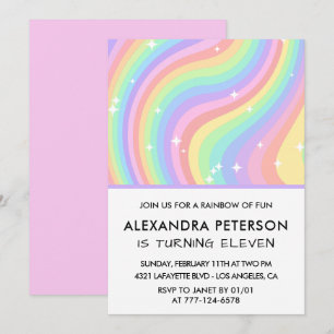 Cartes d'invitation pour 11ème anniversaire Arc-en