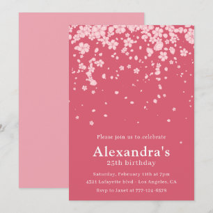 Cartes d'invitation pour 25e anniversaire Boho Flo