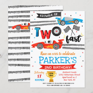  Cartes d'invitation pour 2ème anniversaire de voi