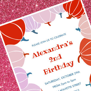 Cartes d'invitation pour 2ème anniversaire Hallowe