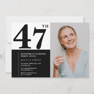 Cartes d'invitation pour 47e anniversaire photo no