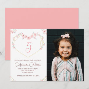 Cartes d'invitation pour 5ème anniversaire Bohème 