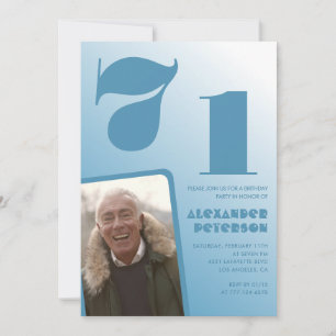 Cartes d'invitation pour 71e anniversaire avec dég