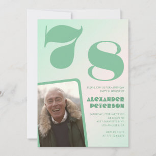 Cartes d'invitation pour 78ème anniversaire avec u