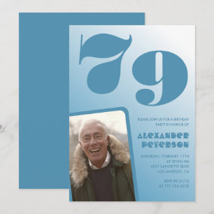 Cartes d'invitation pour 79e anniversaire avec dég
