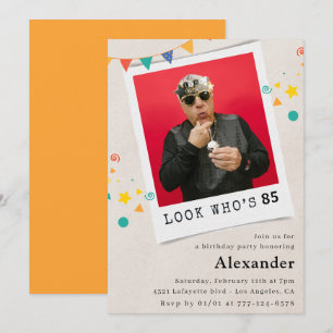 Cartes d'invitation pour 85e anniversaire drôles H