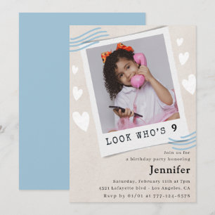 Cartes d'invitation pour 9 ans