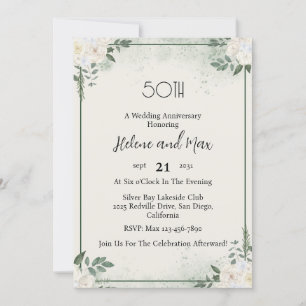 Cartes d'invitation pour anniversaire de mariage à
