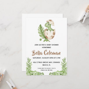Cartes d'invitation pour baby shower avec bébé din
