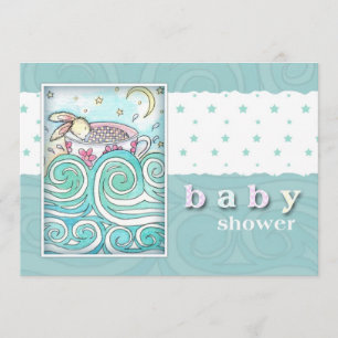 Cartes d'invitation pour Baby Shower avec Lapin da