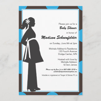 Cartes d'invitation pour Baby Shower (Bleu)