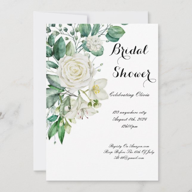 CARTES D'INVITATION POUR BABY-SHOWER DE MARIE (Devant)