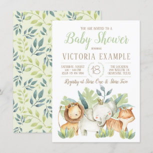 Cartes d'invitation pour Baby Shower Garçon Mignon