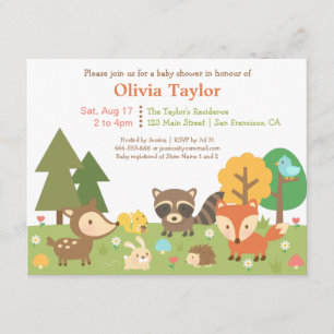 Cartes d'invitation pour Baby Shower sur le thème 