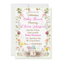 Cartes d'invitation pour Baby Shower Teddy Bear