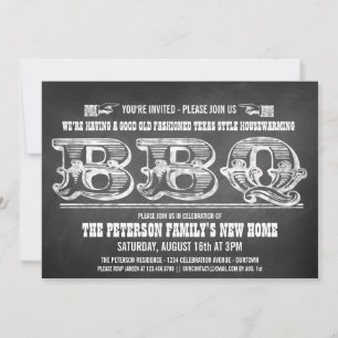 Cartes d'invitation pour barbecue de pendaison de 