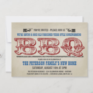 Cartes d'invitation pour barbecue de pendaison de