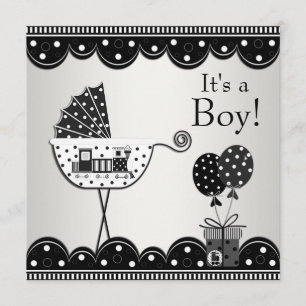 Cartes d'invitation pour bébé garçon à thème Train