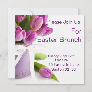 Cartes d'invitation pour brunch de Pâques 5,25" x