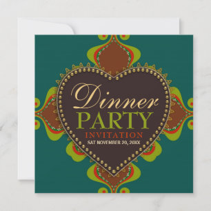 Cartes d'invitation pour dîner d'anniversaire de d