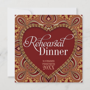 Cartes d'invitation pour dîner de répétition bohèm
