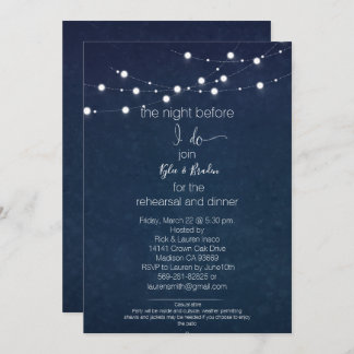 Cartes d'invitation pour dîner/ fête de répétition