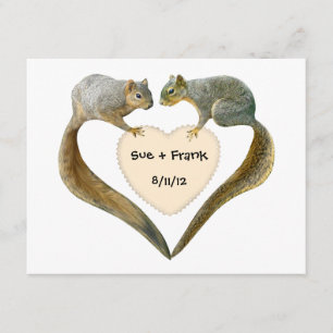 Cartes d'invitation pour Écureuils Amoureux