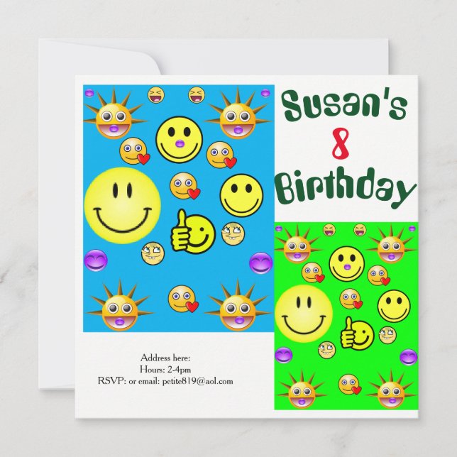 cartes d'invitation pour enfants (Devant)