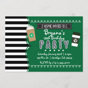 Cartes d'invitation pour fête d'anniversaire adole