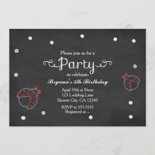Cartes d'invitation pour fête d'anniversaire avec 