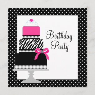 Cartes d'invitation pour fête d'anniversaire Cupca