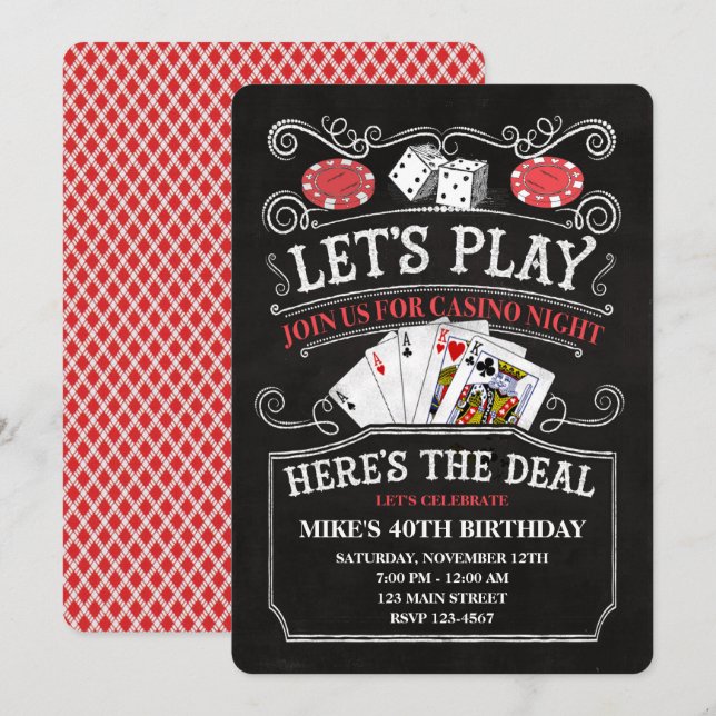 Cartes d'invitation pour fête d'anniversaire de ca (Devant / Derrière)