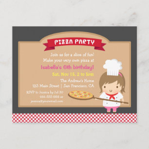 Cartes d'invitation pour fête d'anniversaire de fi