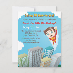 Cartes d'invitation pour fête d'anniversaire de ga
