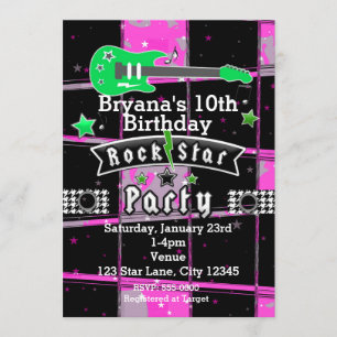 Cartes d'invitation pour fête d'anniversaire de ro