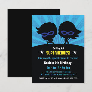 Cartes d'invitation pour fête d'anniversaire de su