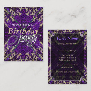 Cartes d'invitation pour fête d'anniversaire Décor