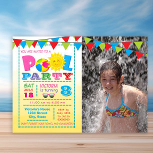 Cartes d'invitation pour fête d'anniversaire en pi