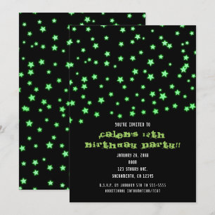 Cartes d'invitation pour fête d'anniversaire Étoil