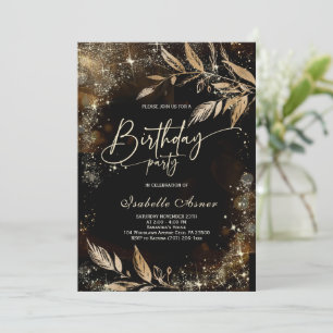 Cartes d'invitation pour fête d'anniversaire flora